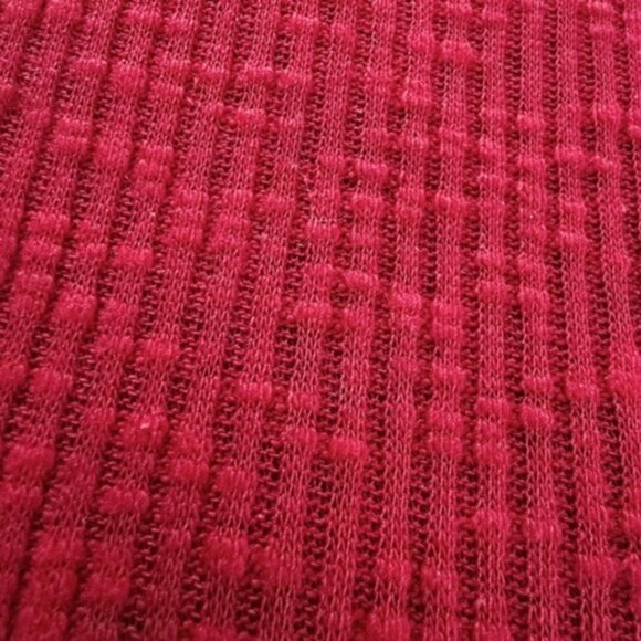 Artesia Women's Lightweight Sweater Size Medium Red Cowl Neck Crochet Holidays - Picture 8 of 13